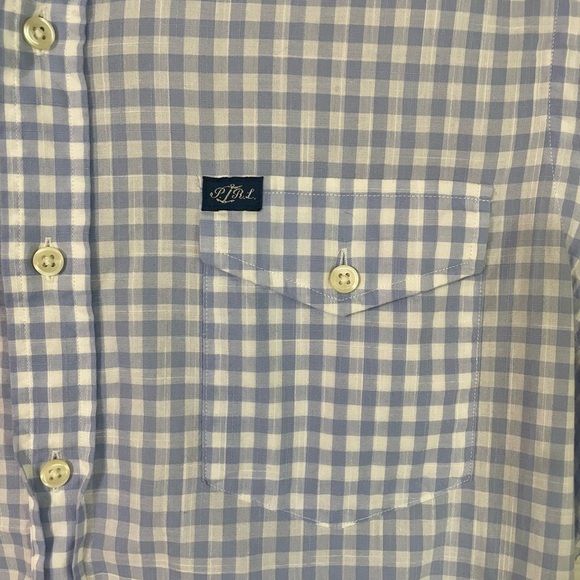 Ralph Lauren Mens M Short Sleeve Button Down Classic Fit Shirt Blue Checkered - Picture 2 of 8